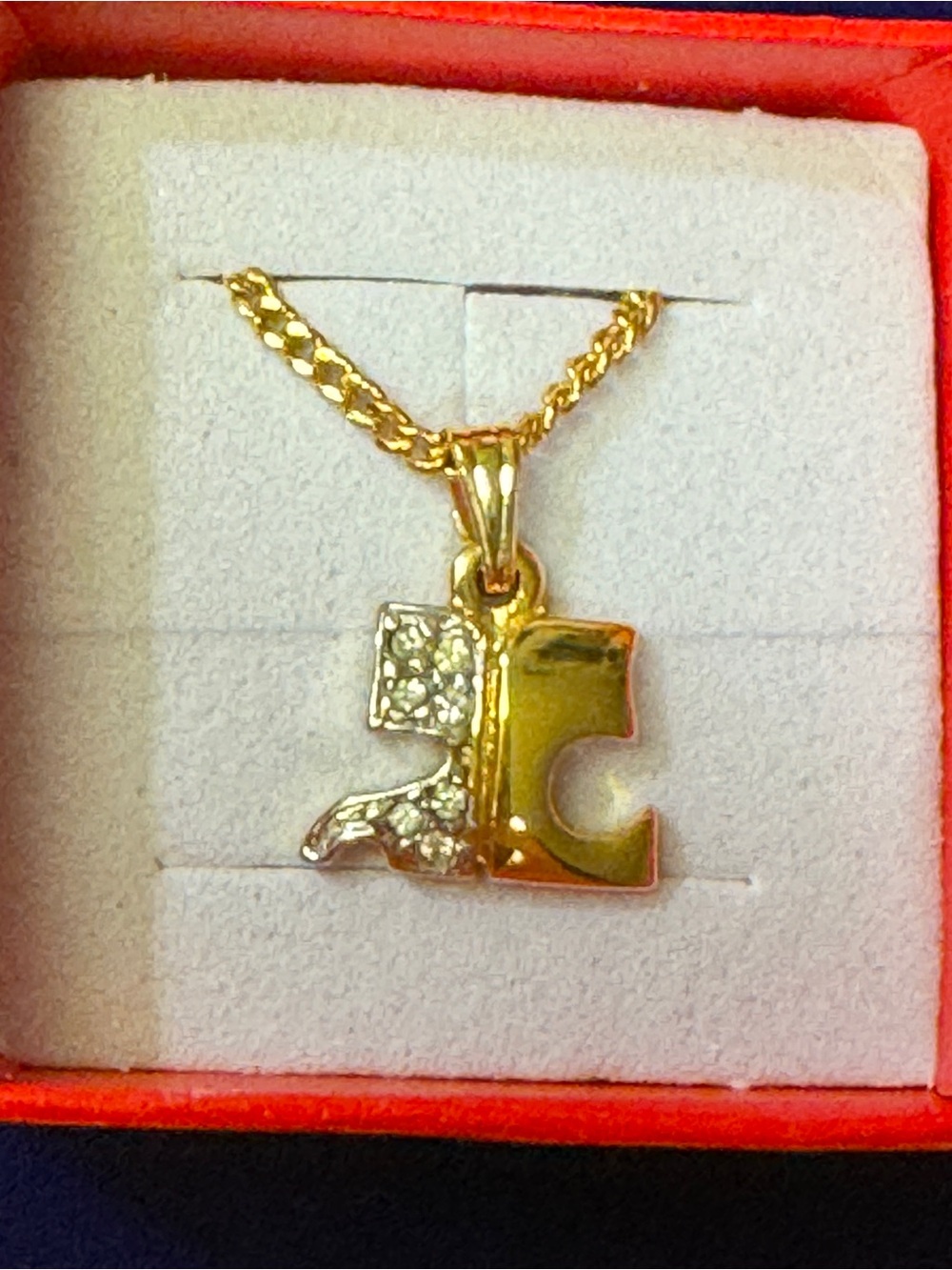 Courrage Paris  Pendant Necklace with Rhinestones